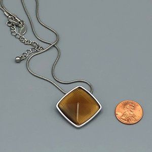 💐2 for$15 EUC Lia Sophia Geometric Brown Necklace
